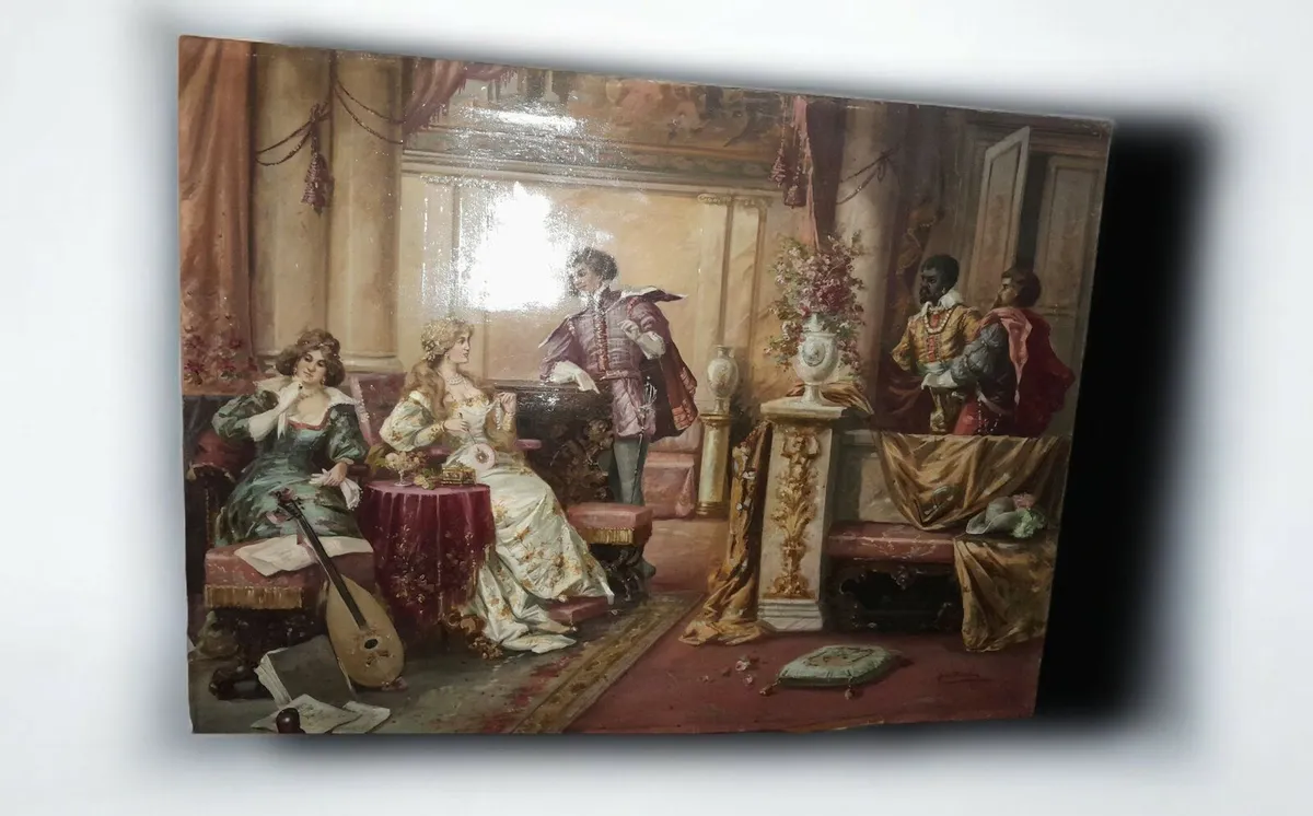 Large antique oil painting Heinz Pinggera 1911 - Image 1