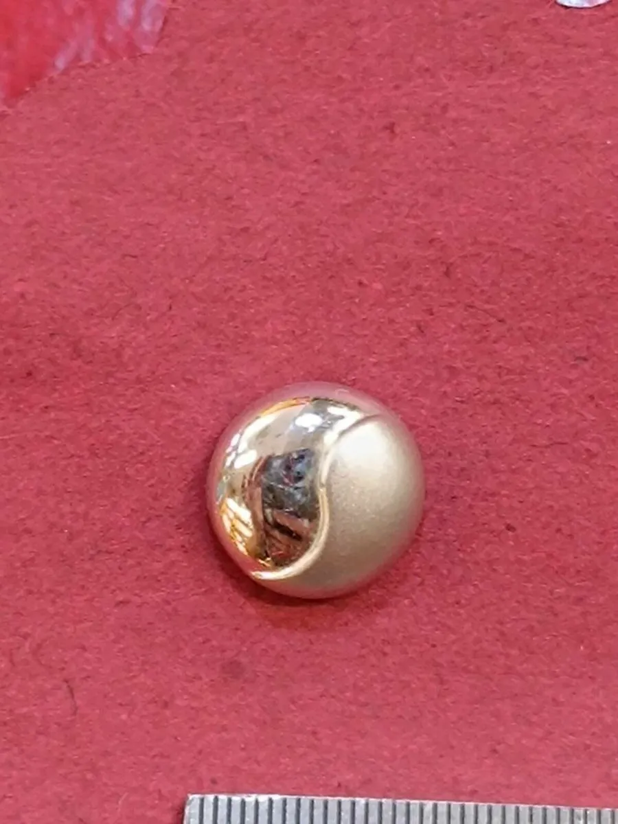 9k White Gold Button Earrings, Studs - Image 2