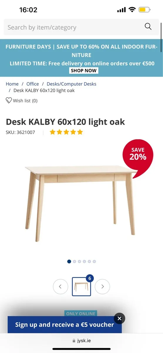 Desk - Oak - Image 1