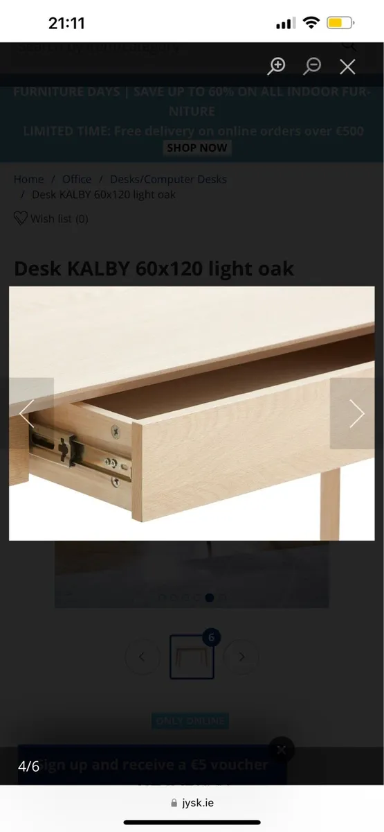 Desk - Oak - Image 4