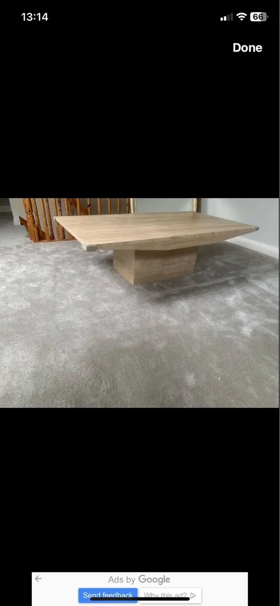 Stone Dining Table with Matching Coffee Table - Image 1