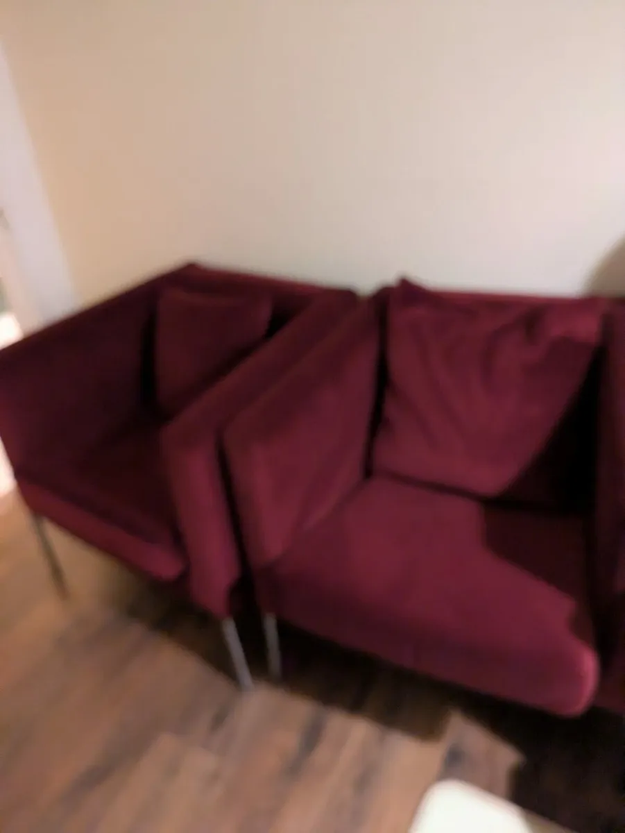 Burgundy armchairs - Image 3