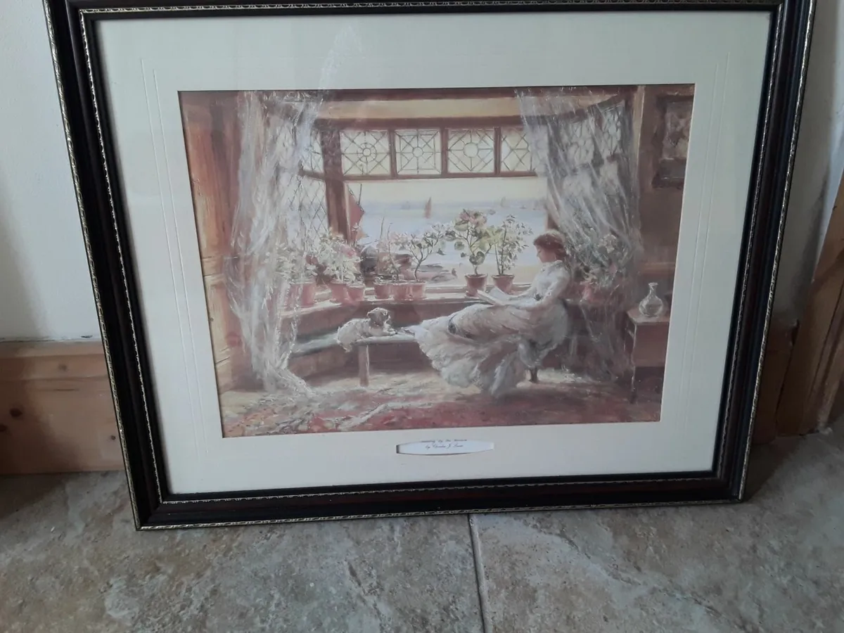 Picture of Reading by the window Charles J Lewis - Image 1