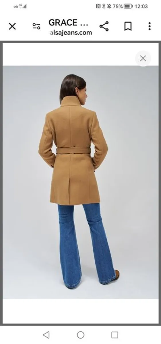 Salsa Grace wool camel coat XL BNWT - Image 3