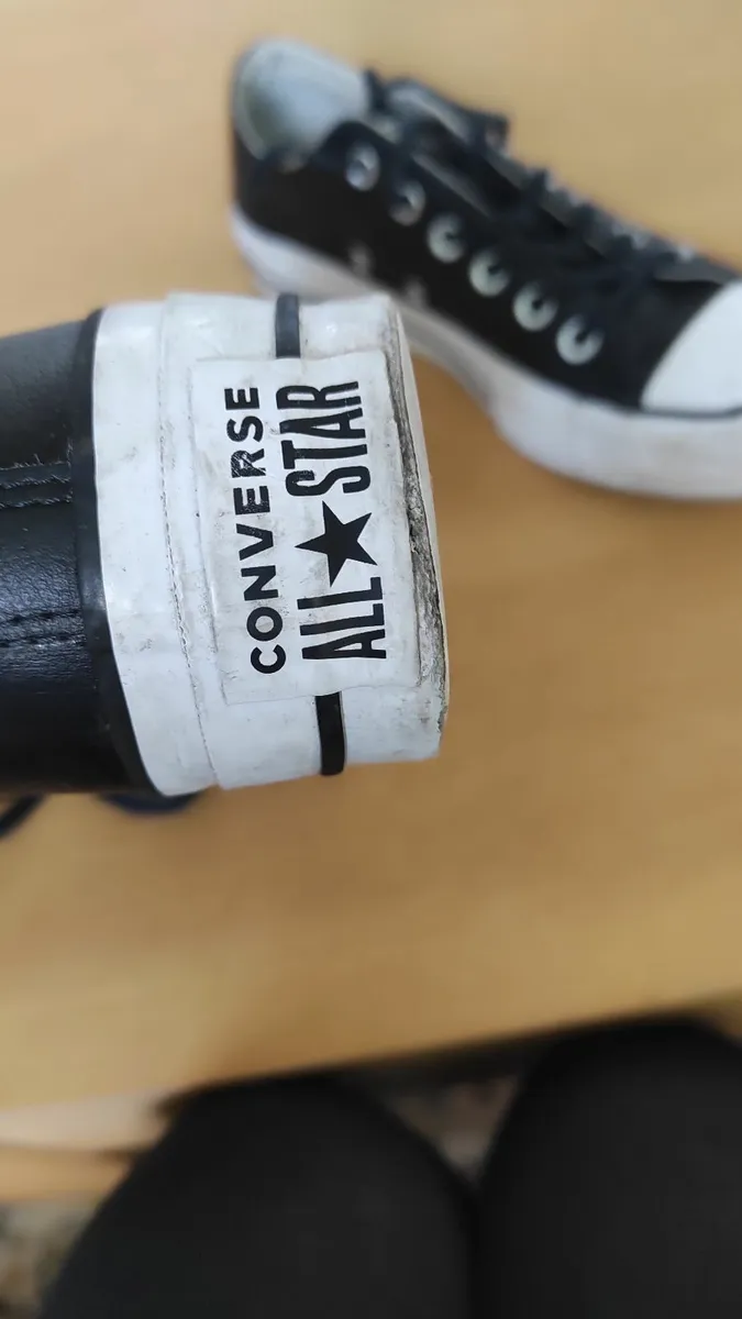 PLEASE CONTACT +34635975274 Black Converse shoes - Image 3