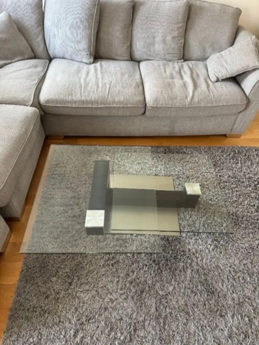 Glass swivel coffee table - Image 2