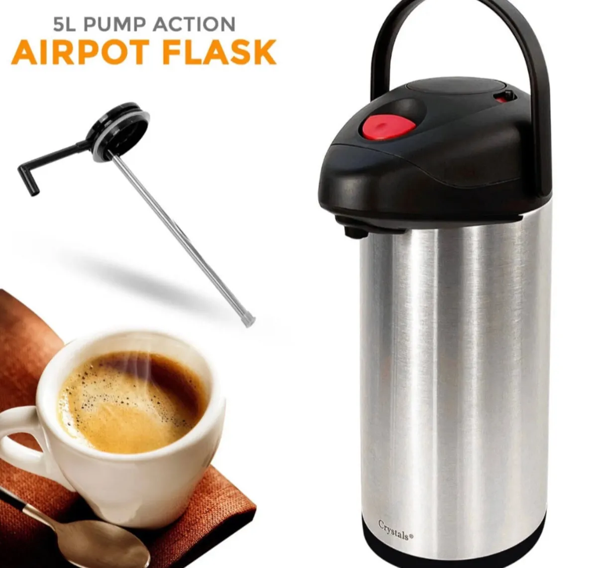 Tea or Coffee Vacuum Air Pot Flask - Image 3