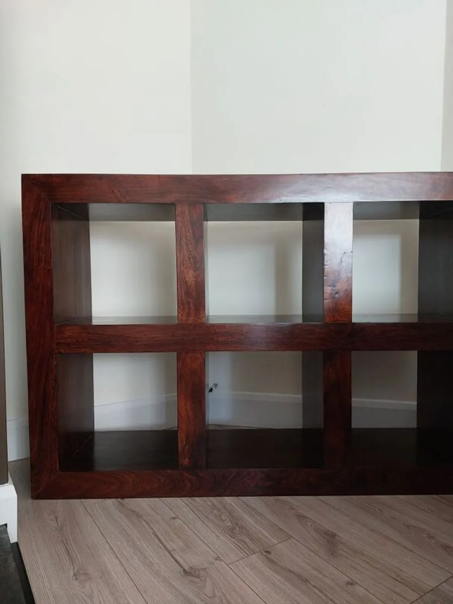 Solid Wood 6 Cube Unit - Walnut - Image 1