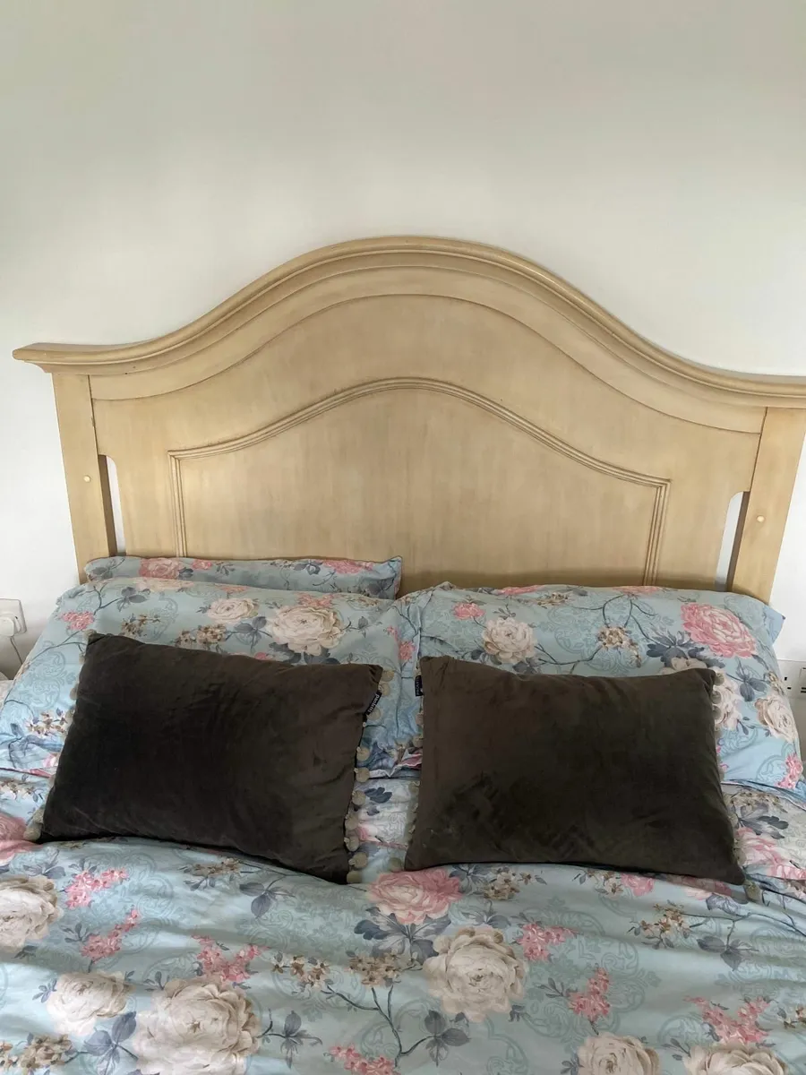 double bed (coverts to cot) and side board - Image 3