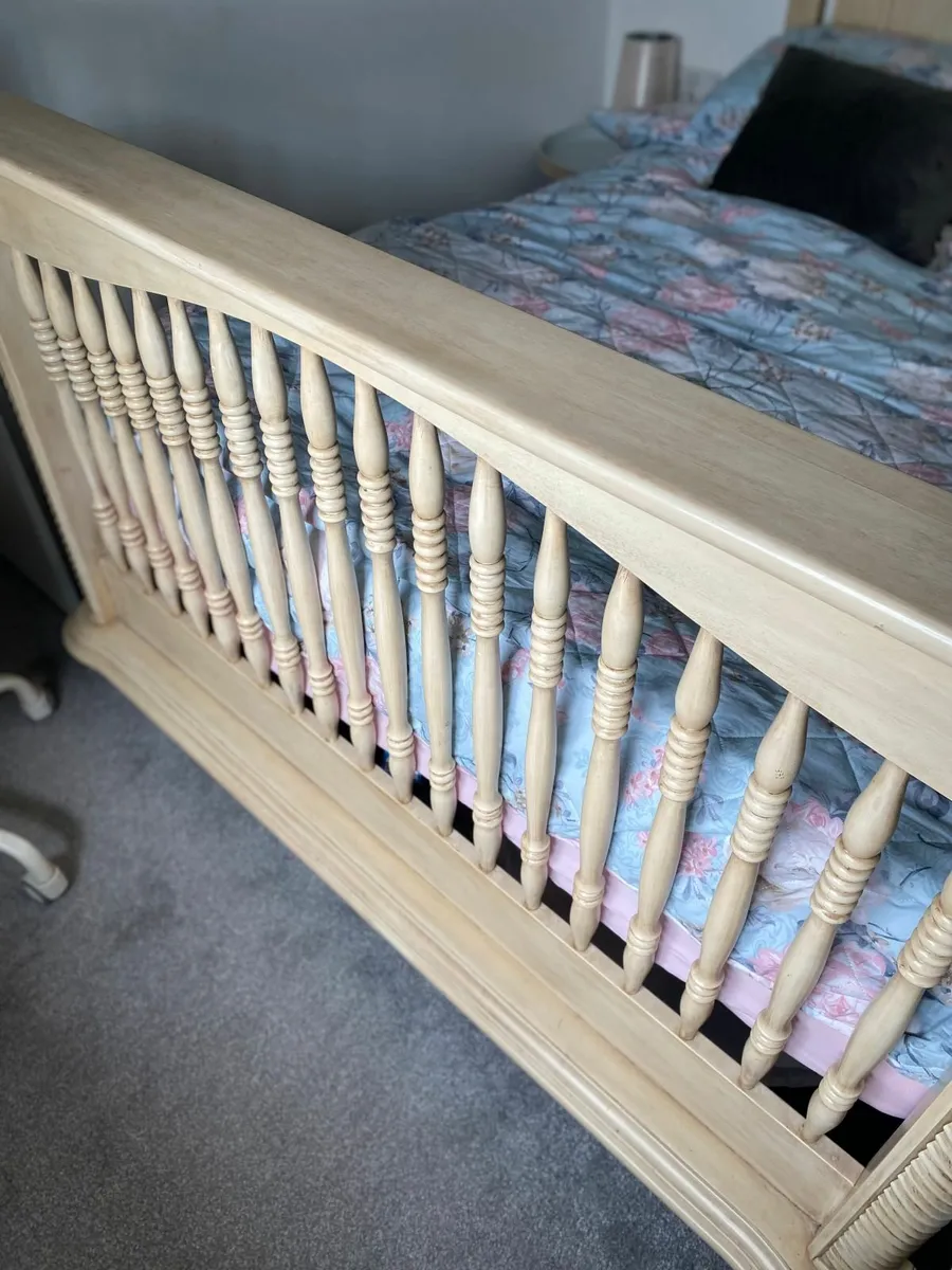 double bed (coverts to cot) and side board - Image 4