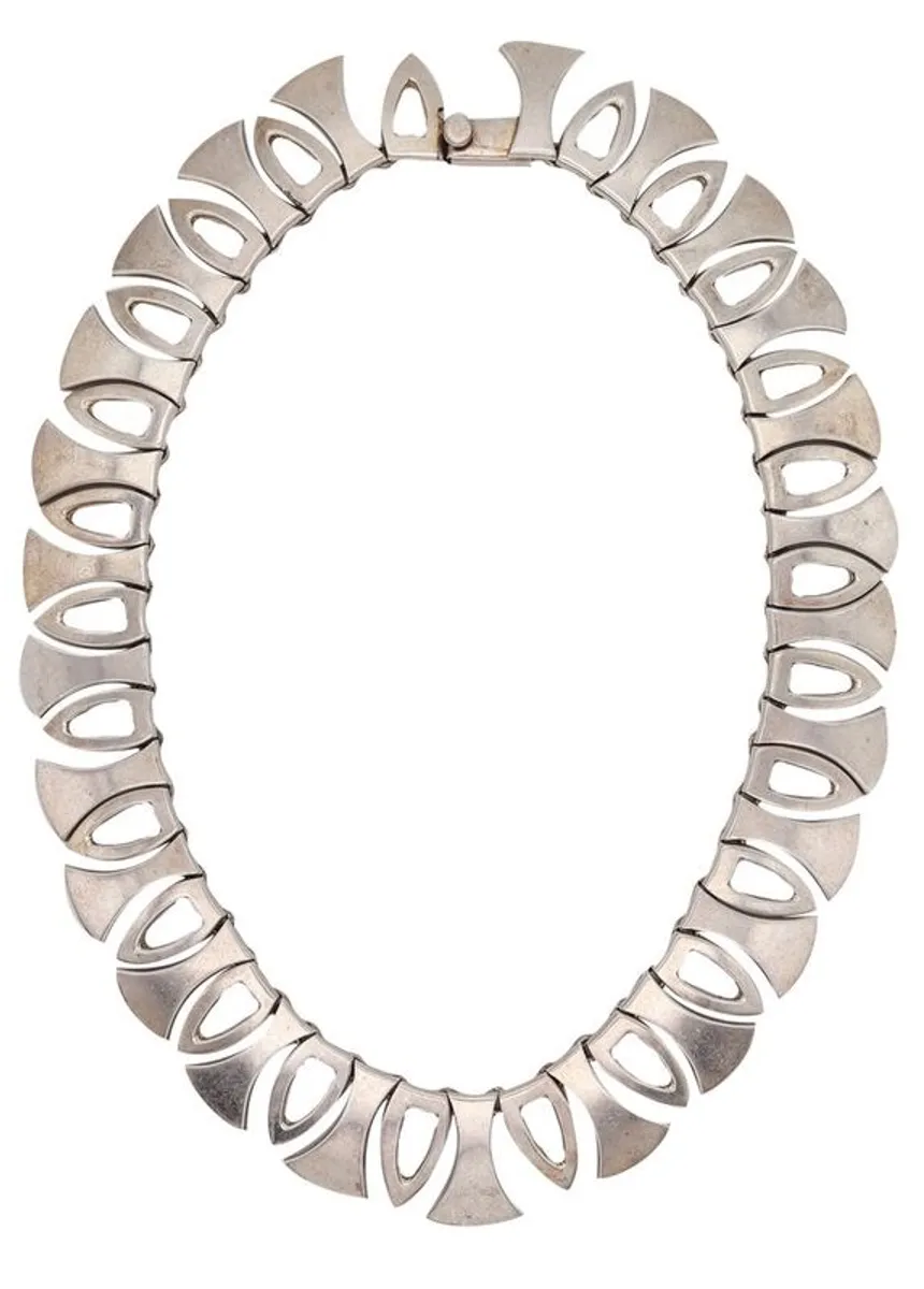 Vintage Taxco Sterling Silver Set Necklace, Bracel - Image 3