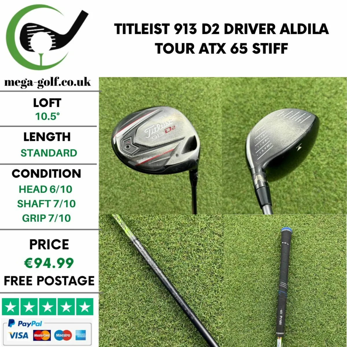 Titleist 913 D2 Driver / 10.5° / Stiff - Image 1