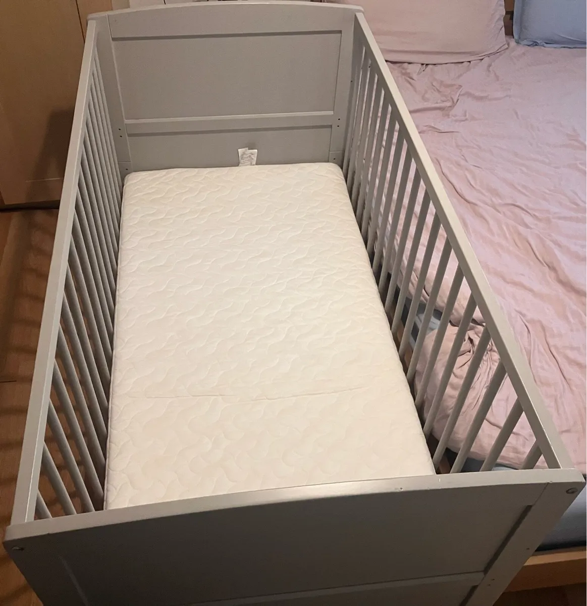 East Coast Hudson Cot Bed with mattress - Image 1