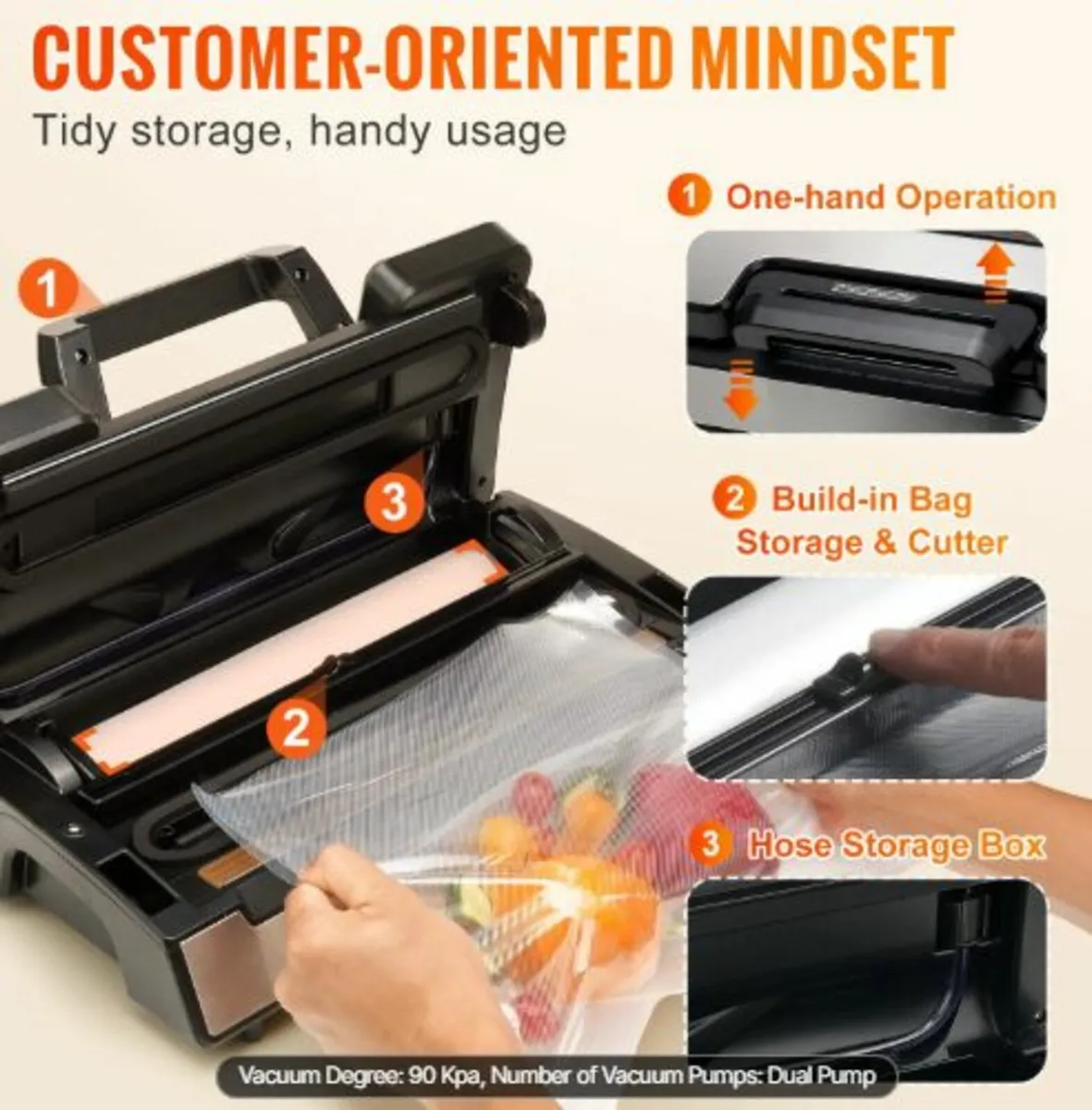 Vacuum Sealer Machine Food Preservation Storage - Image 3