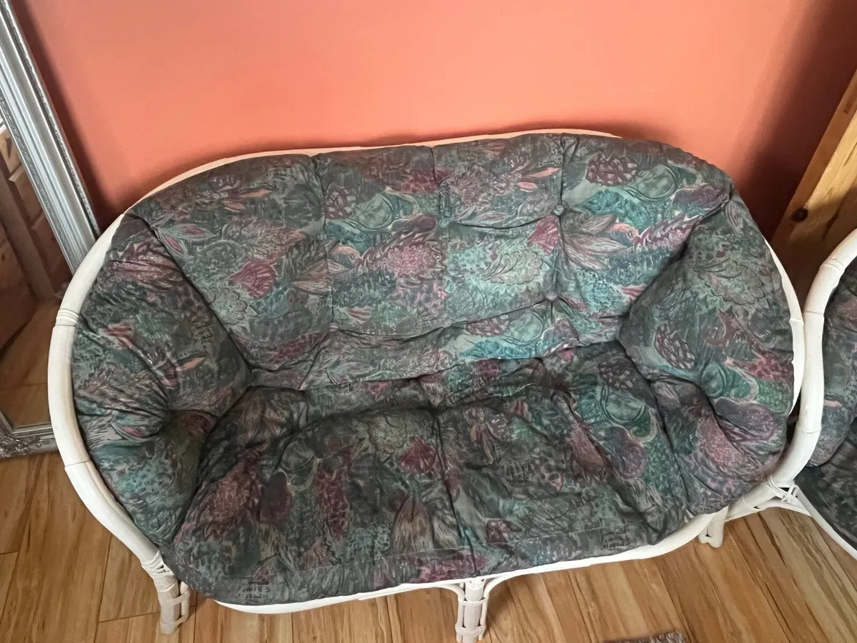 3 piece Cane furniture - Image 2