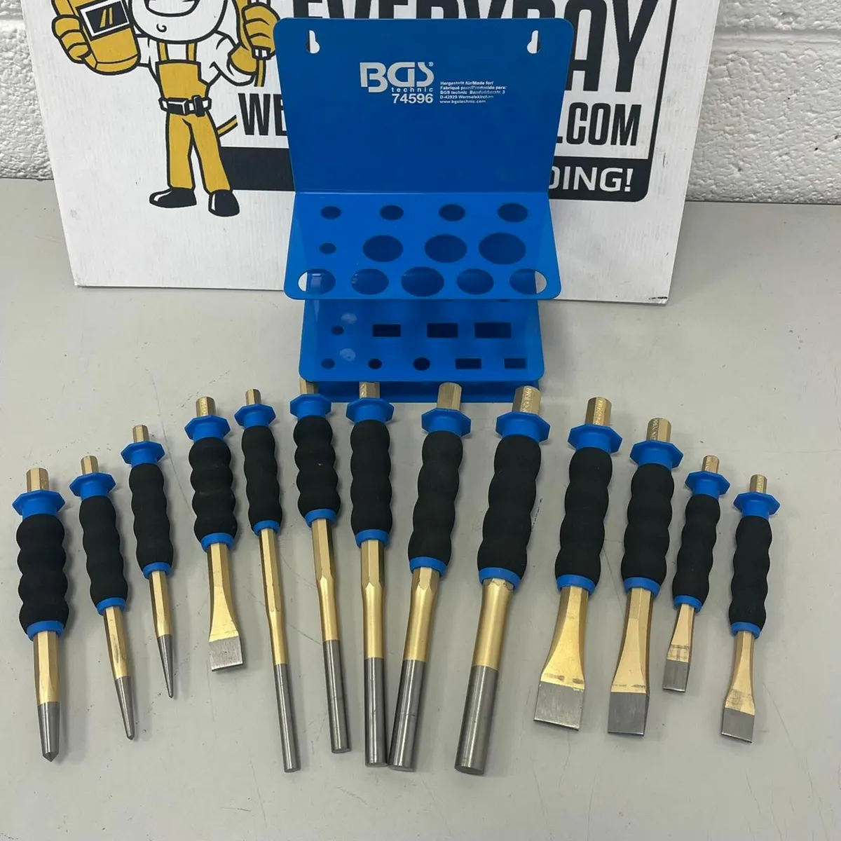BGS Technic Pin Punch / Centre Punch / Flat Chisel - Image 4