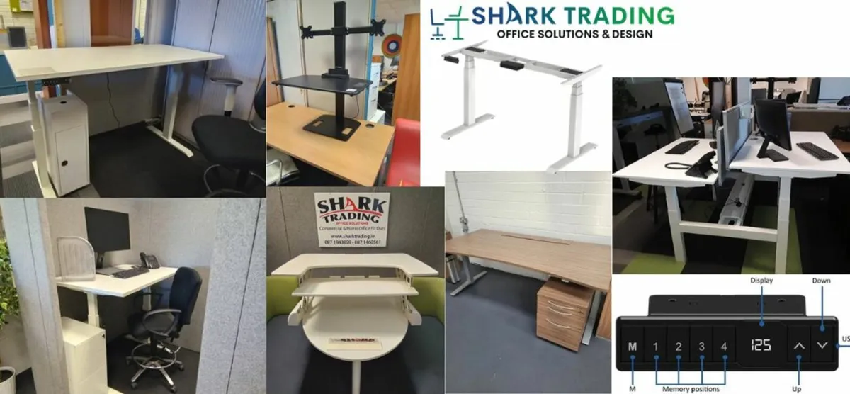 Various Sit/Stand Desks Electric & Manual - Image 1