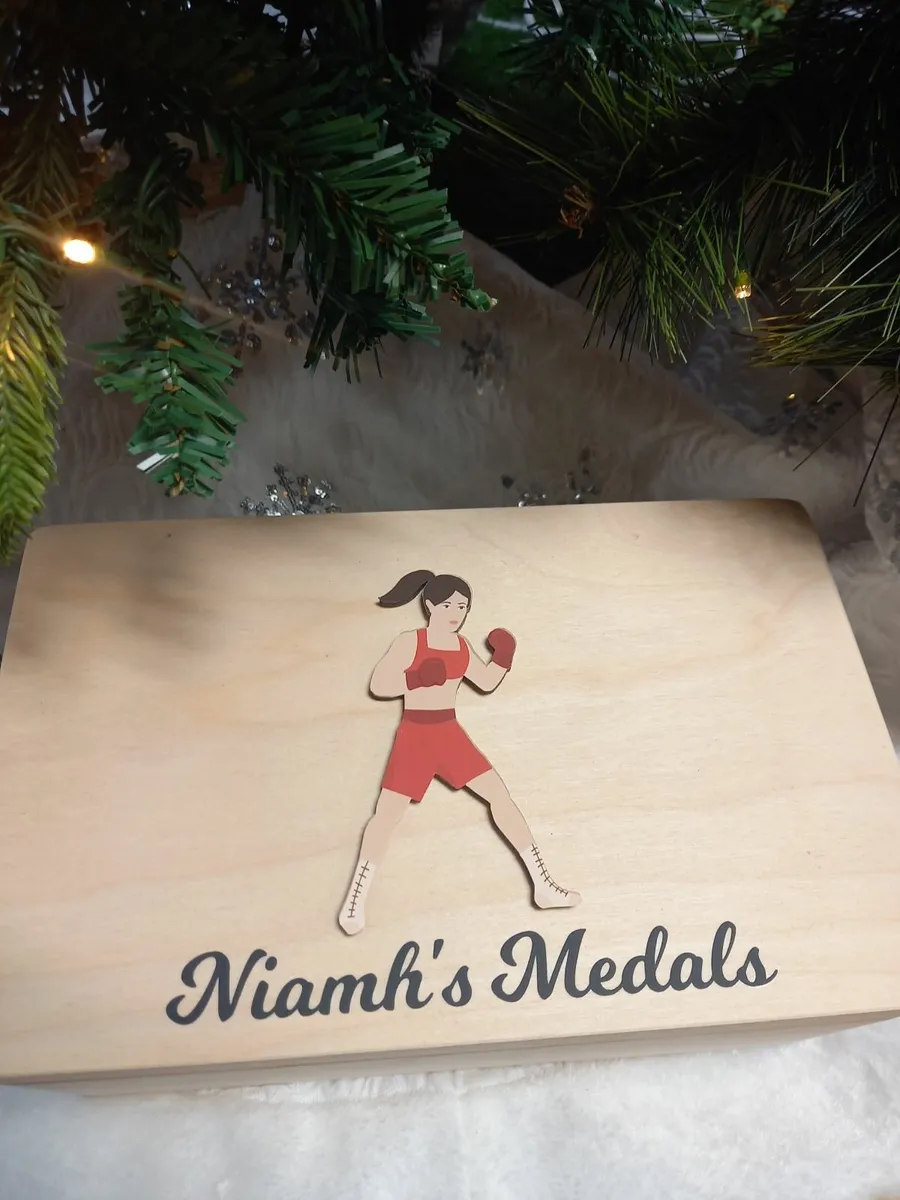Personalised Boxer Medal Keepsake Box - Image 2