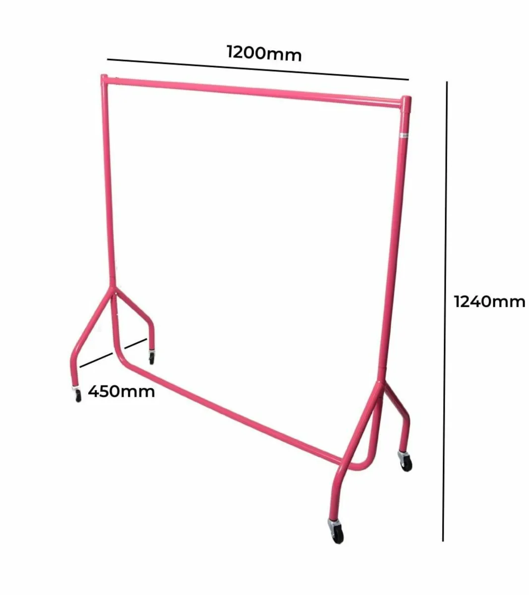 4ft Pink Kid's Heavy Duty Clothes Rail - Image 2