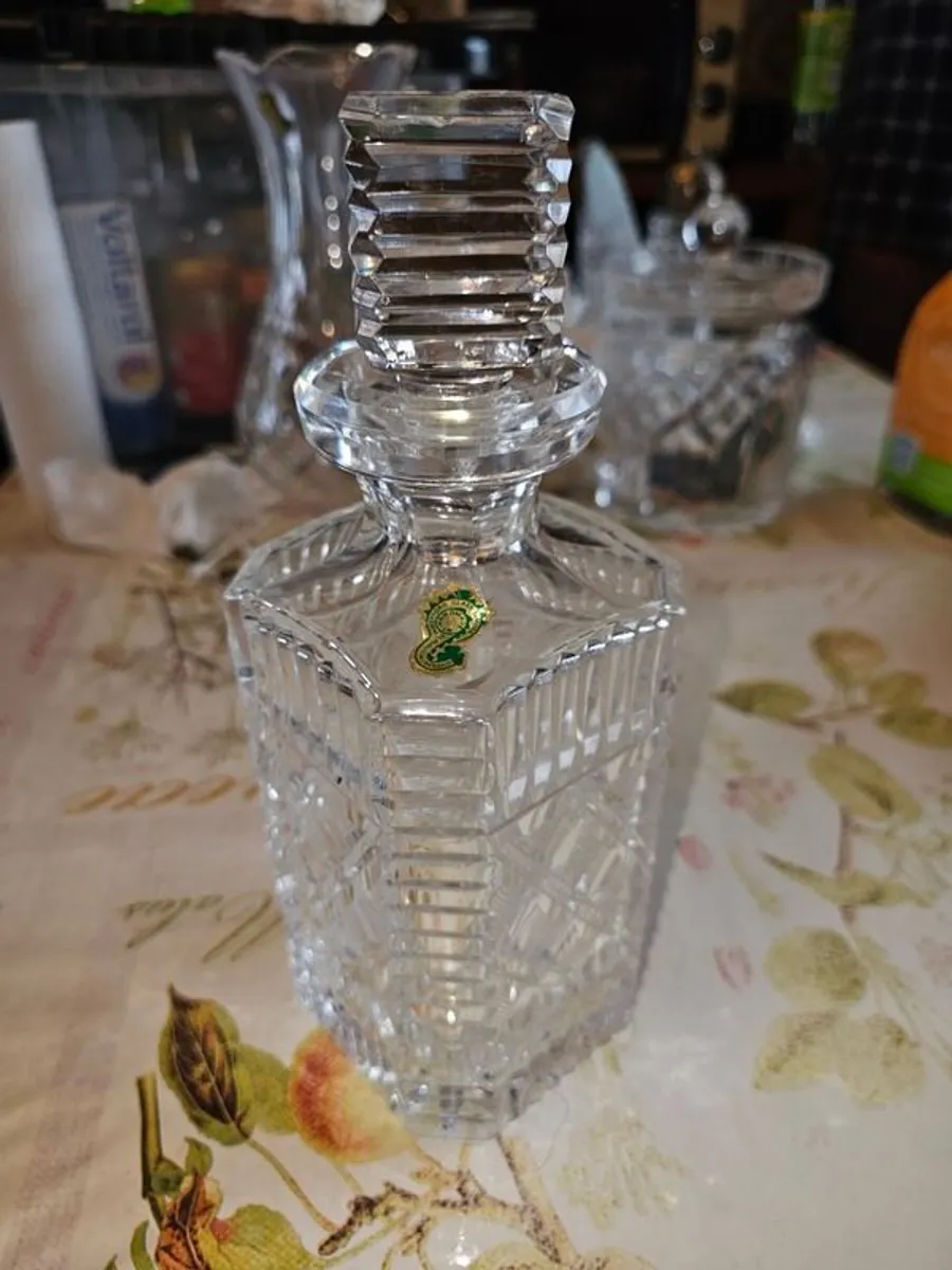 Waterford Crystal Decanter & 6 Waterford Crystal Tumblers - Image 1