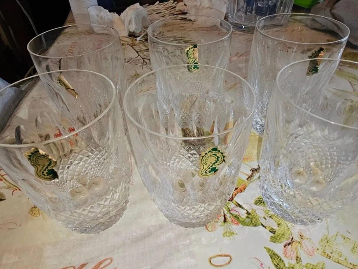 Waterford Crystal Decanter & 6 Waterford Crystal Tumblers - Image 2