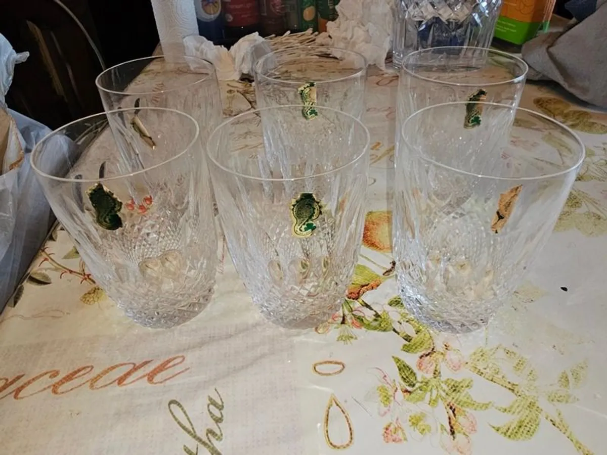 Waterford Crystal Decanter & 6 Waterford Crystal Tumblers - Image 3