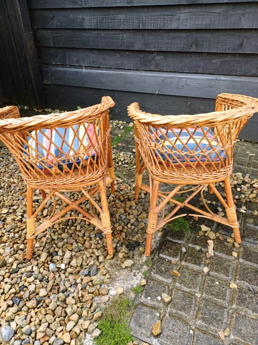 Vintage Childs Wicker Chairs - Image 4