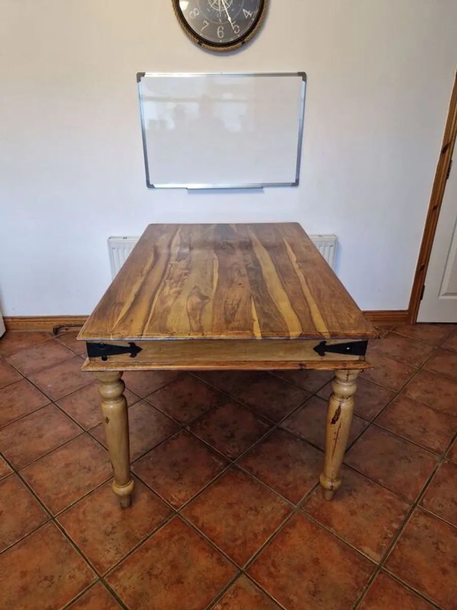 Solid Wood Table & 4 Chairs - Image 3