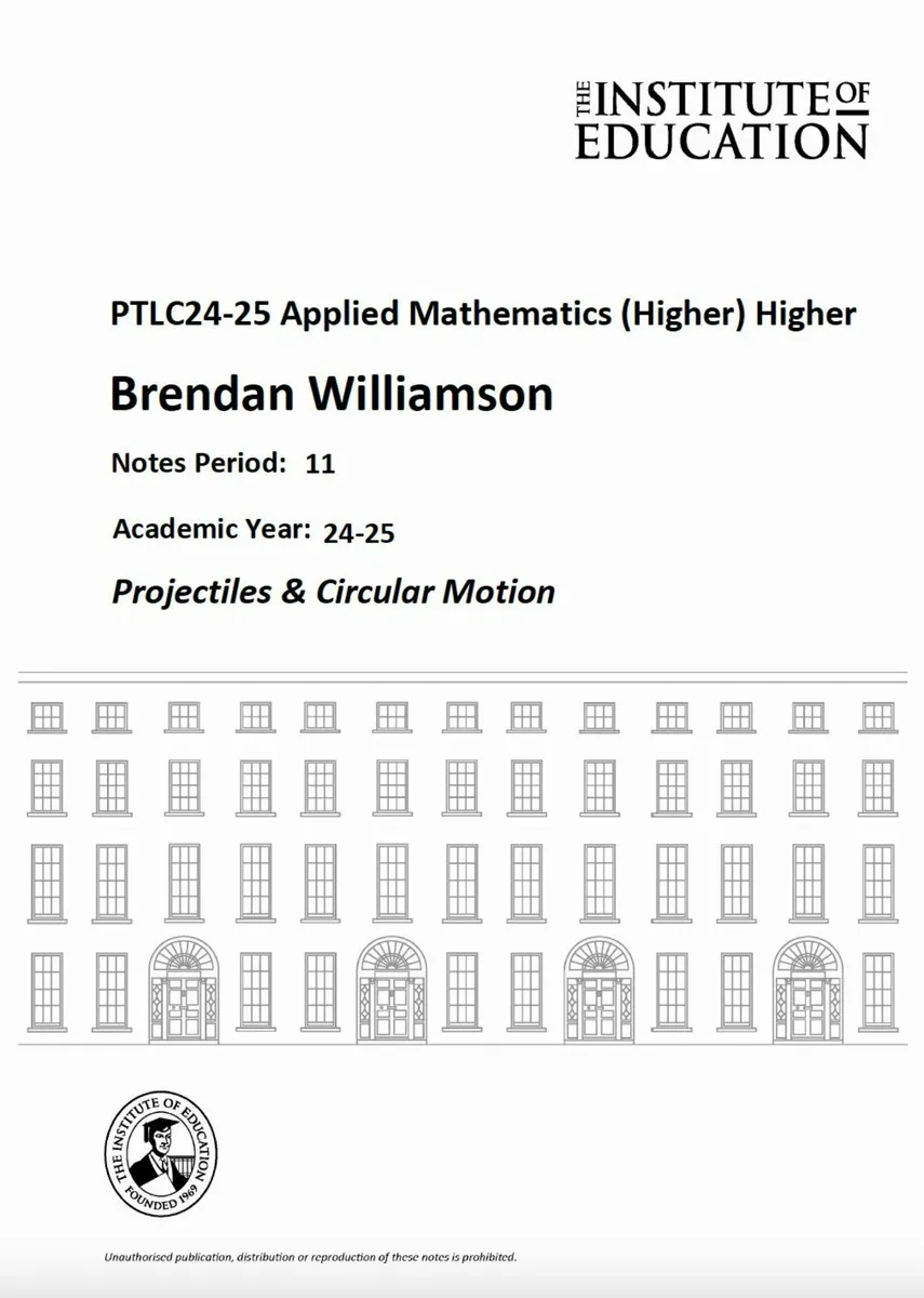 Institute Leaving Cert Applied Maths Notes - Image 1