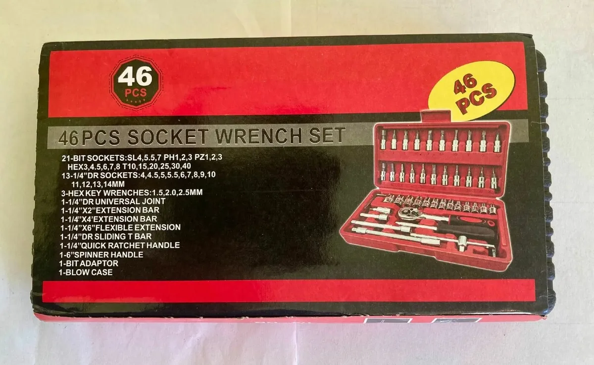 46PCS Socket Wrench Set, Durable Tool Kit in Case - Image 2