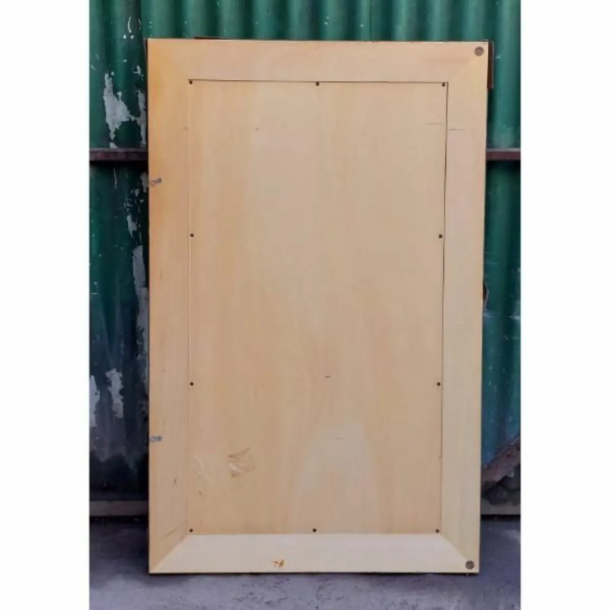 Mirror with Brown Faux Leather Covered Frame KAS39 - Image 2