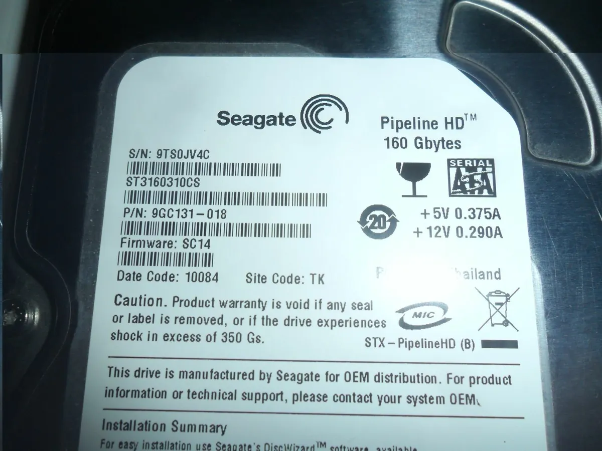 Seagate 160 GB. - Image 3