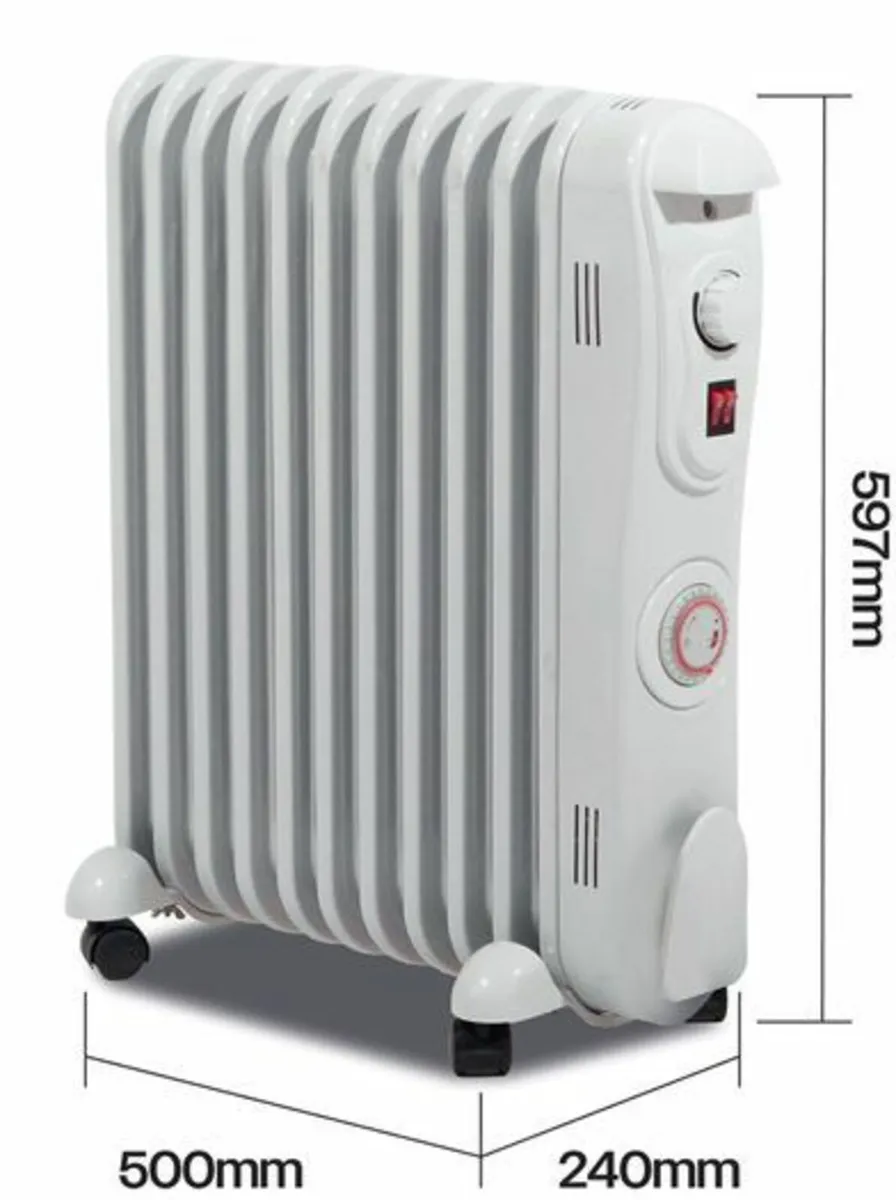 2.5 kW 11 Fin Oil Filled Radiator with 24 H Timer - Image 4