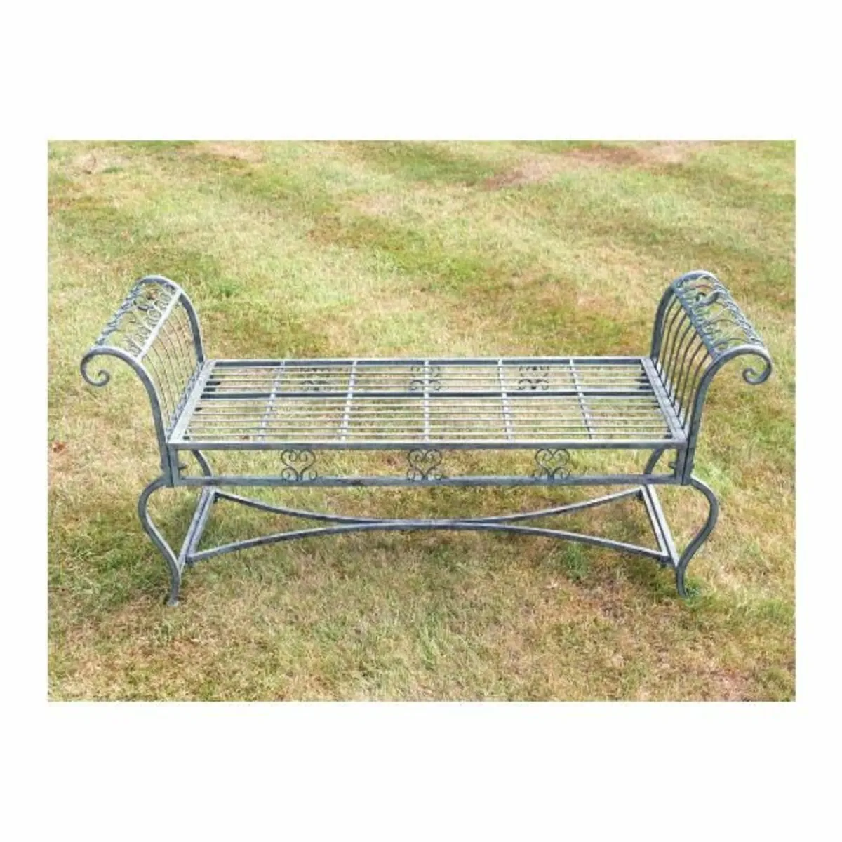 Stool Bench Ornate Ends D11319 - Image 3