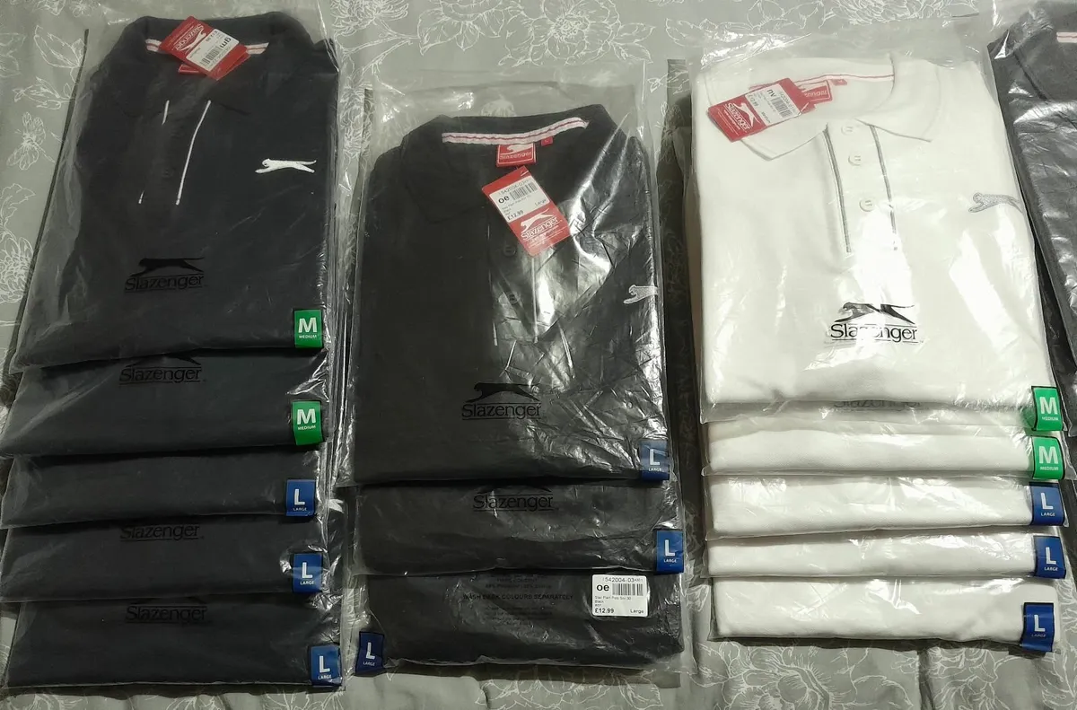 ** 20 x SLAZENGER POLO SHIRTS SIZES M & L  .** - Image 1