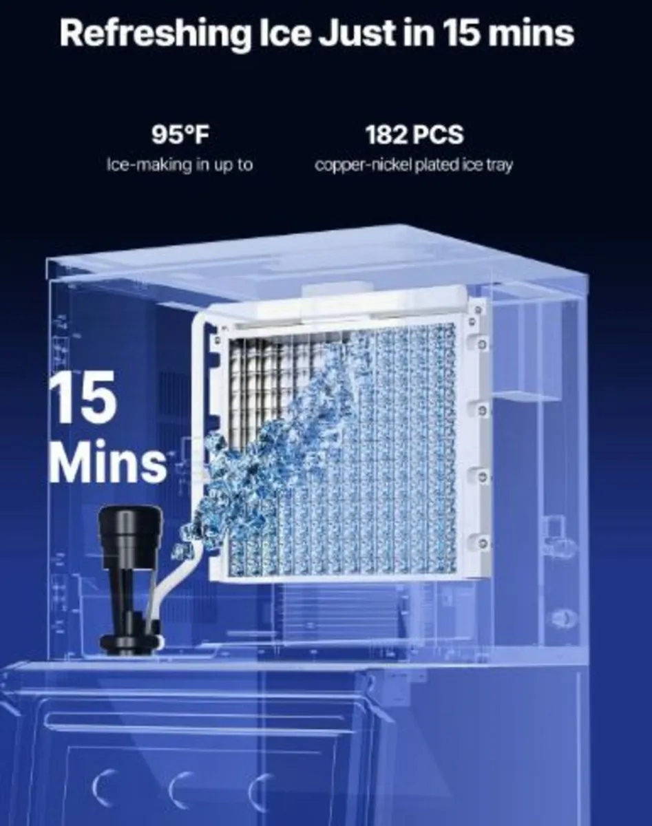 Commercial Ice Maker Machine 450 lbs/Day, 22 Inch - Image 4