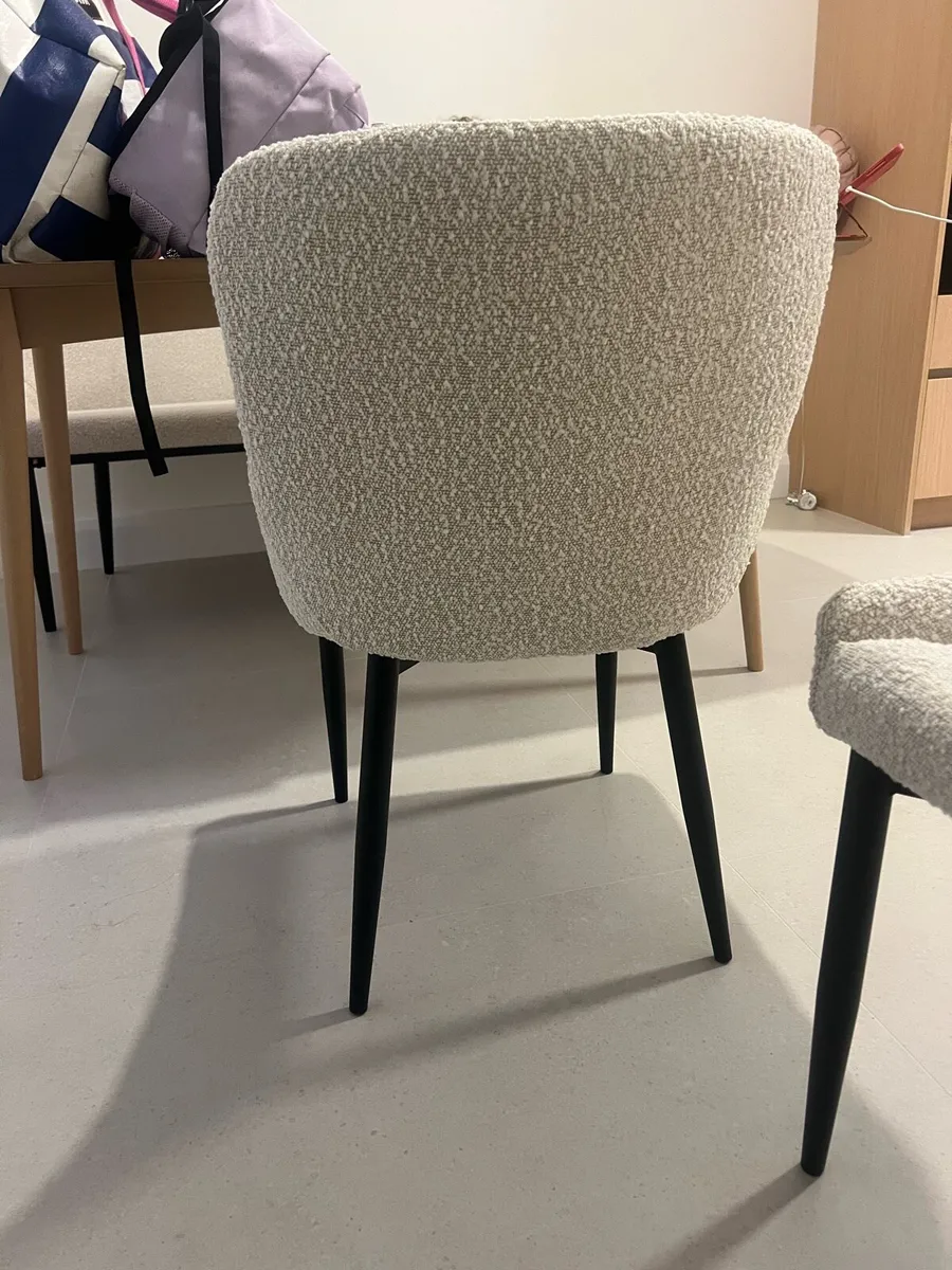 Brand new cream boucle chairs X 2 - Image 2