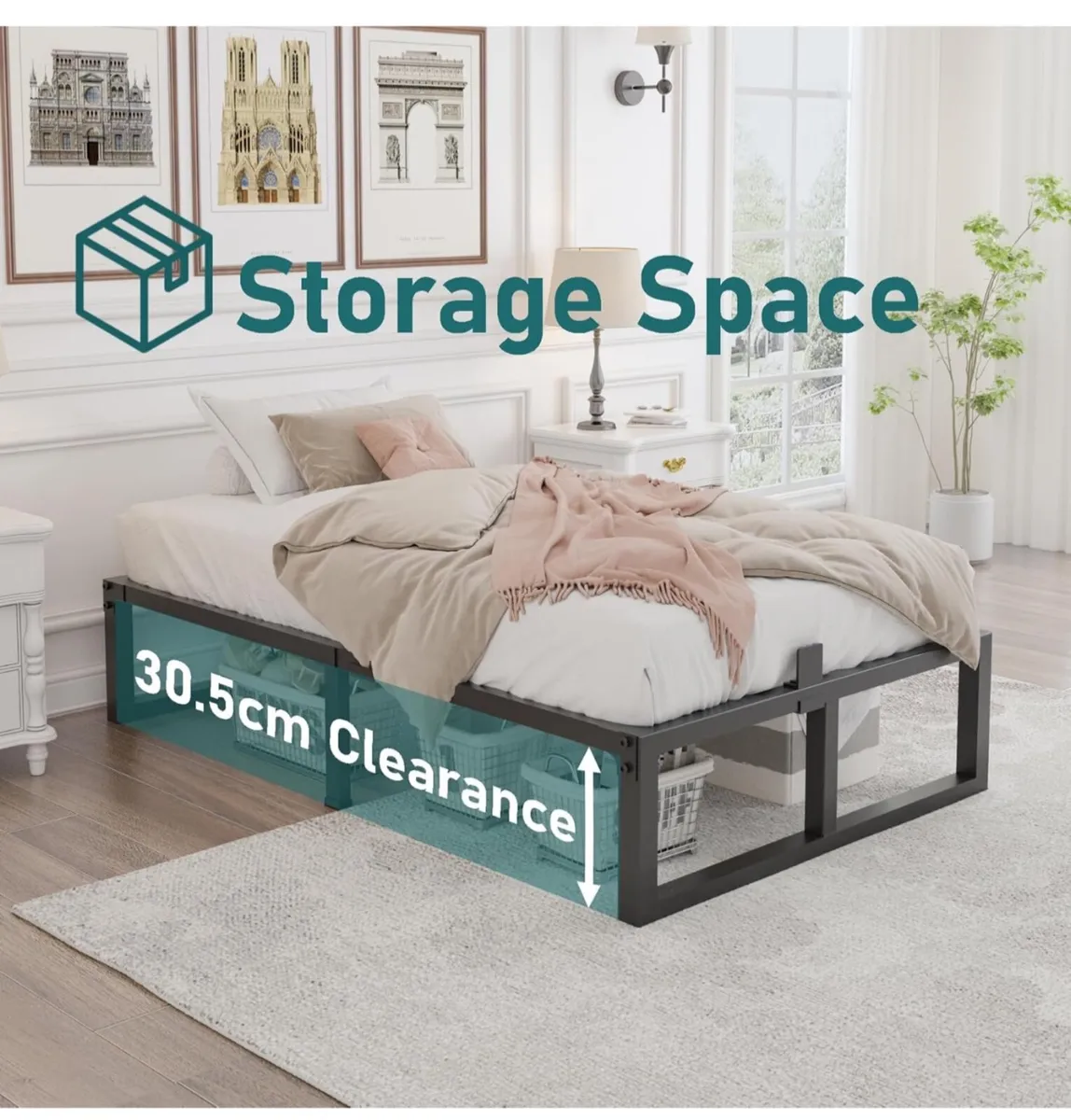 Single Bed Frame 90x190 cm - 36cm Height - Image 4