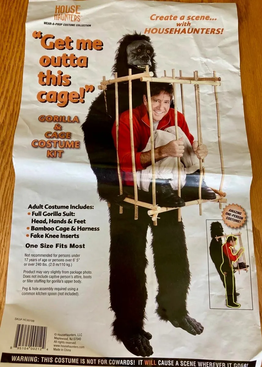 Gorilla & Cage Costume Kit - Image 1
