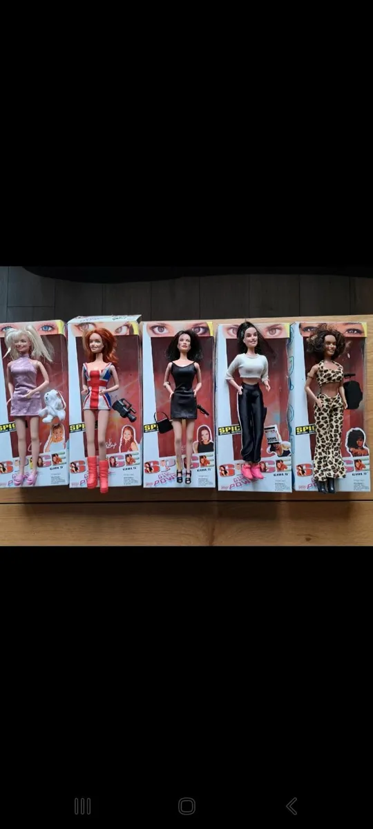 Genuine 90s Spice girl dolls set with original bo - Image 1