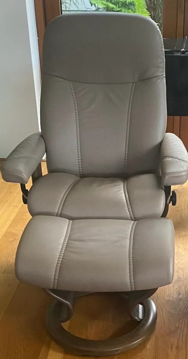 Recliner Chair and Stool - Image 3