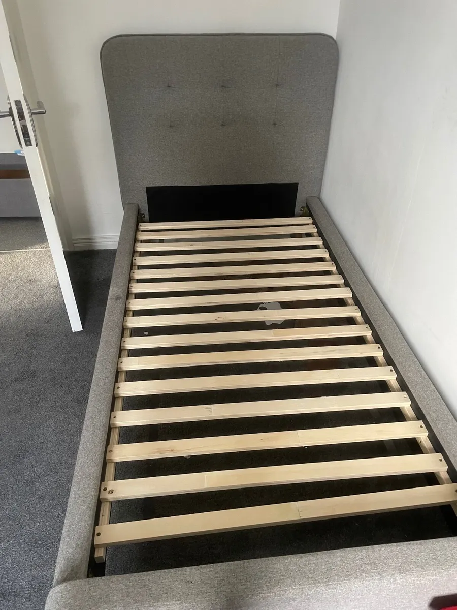 Upholstered single bed frame