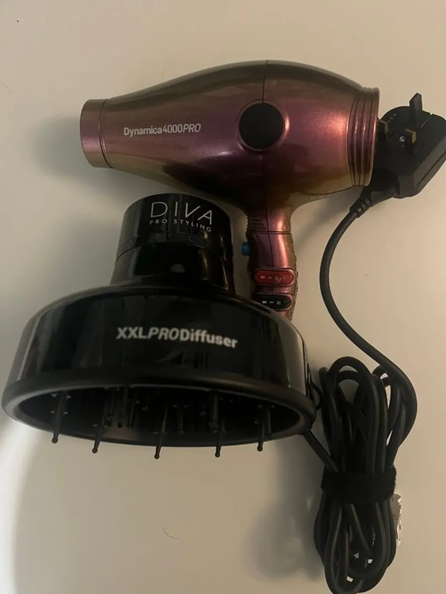 Diva Radiant Shine Dynamica 4000 Pro Hair Dryer And diffuser - Image 1