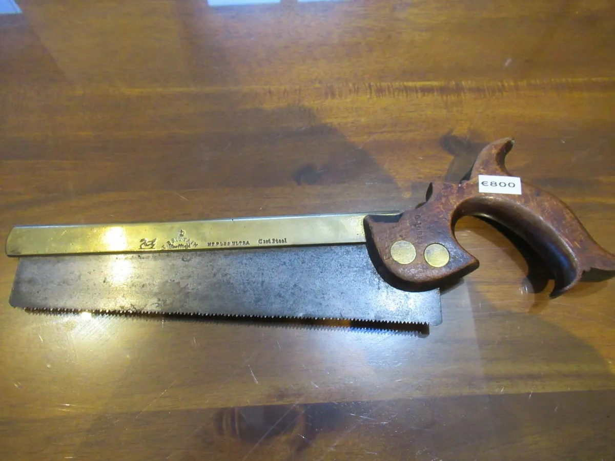 antique saw brass Brittain tenon tool vintage hand - Image 3