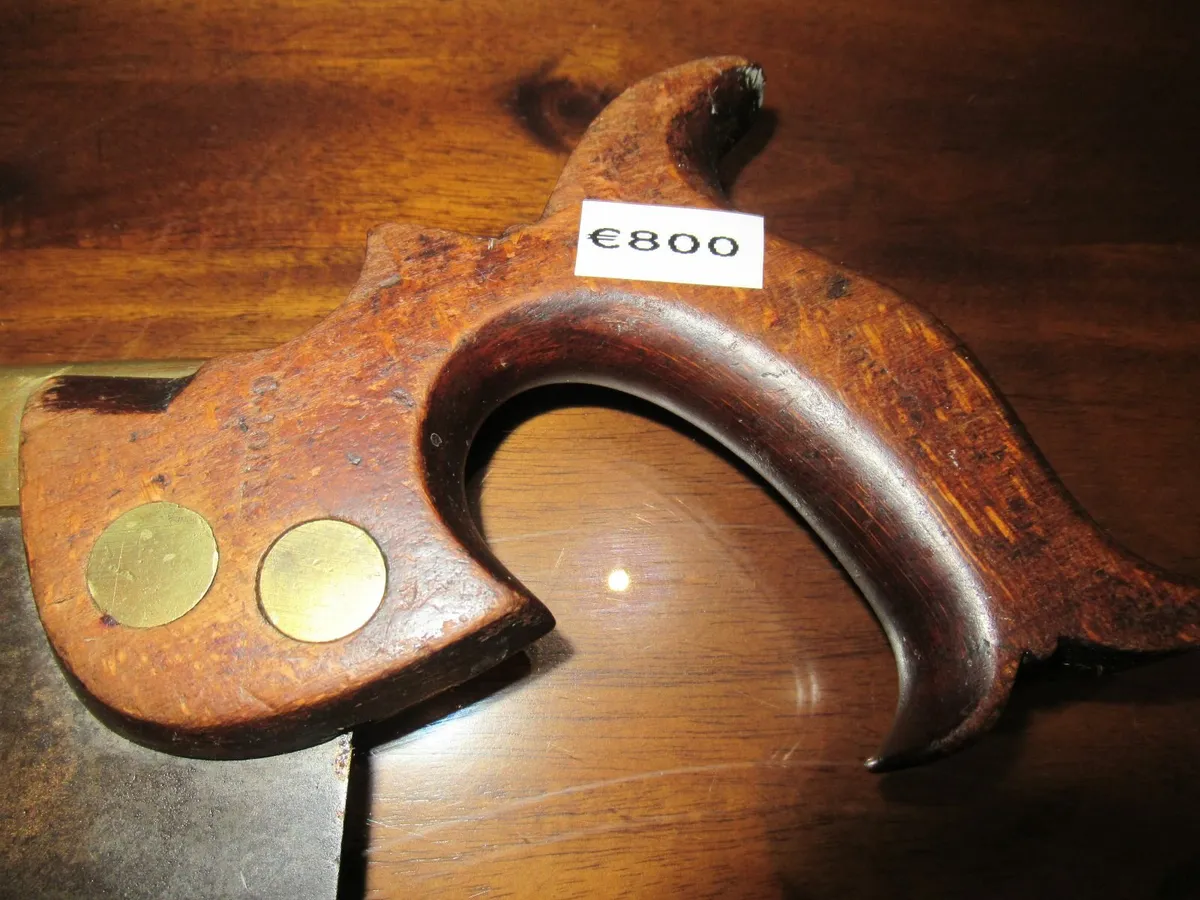 antique saw brass Brittain tenon tool vintage hand - Image 1