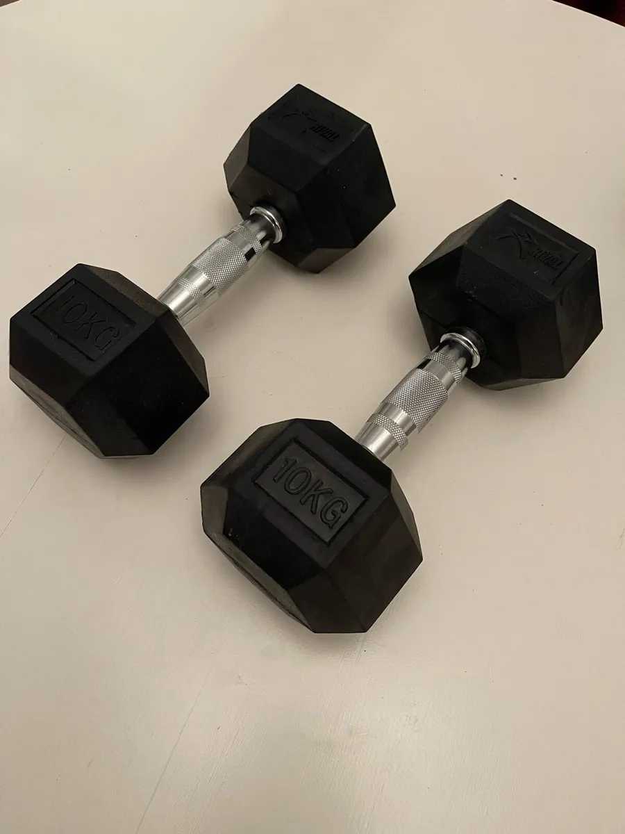 RIVAL 10kg Hex Dumbbells - Image 1