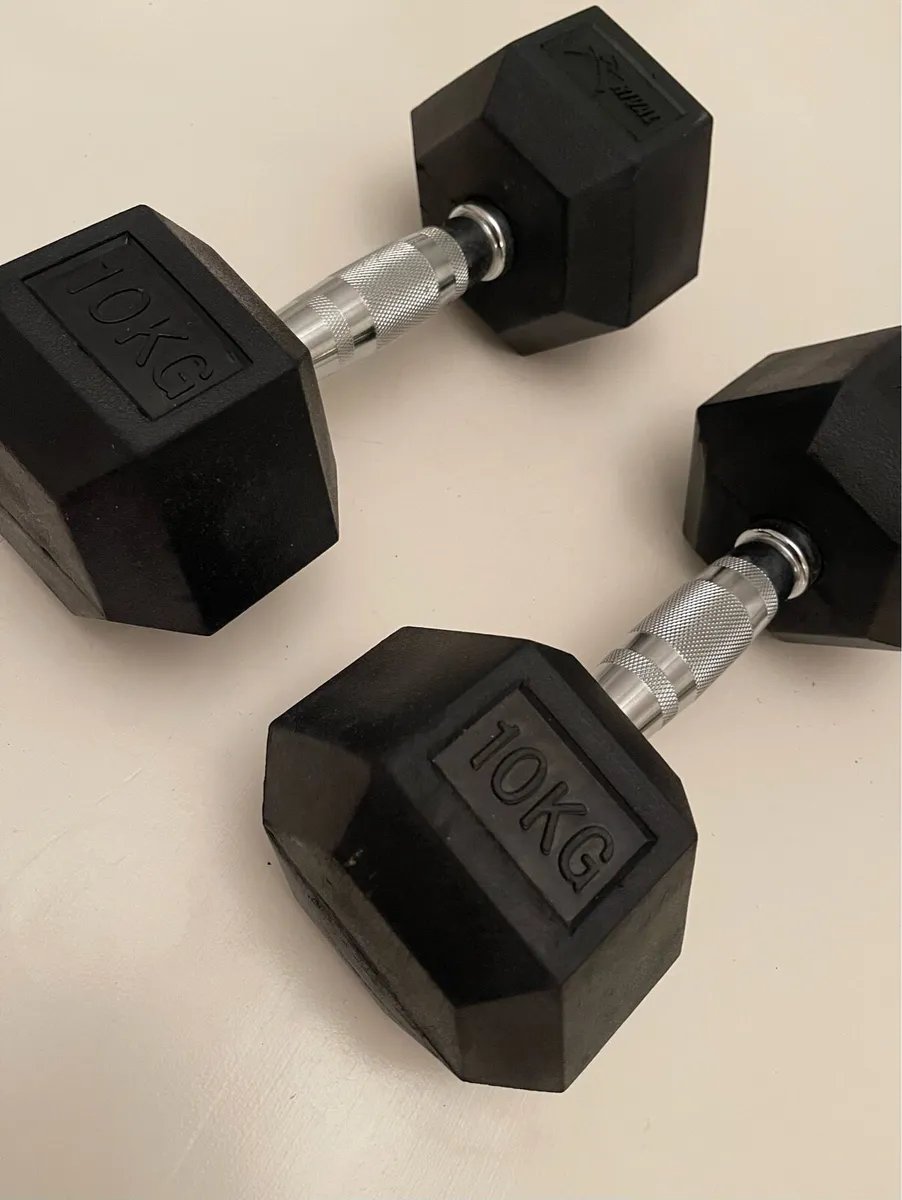 RIVAL 10kg Hex Dumbbells - Image 4