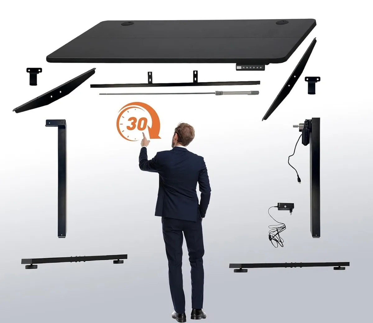 Height Adjustable Standing Desk, 120 x 60cm - Image 2