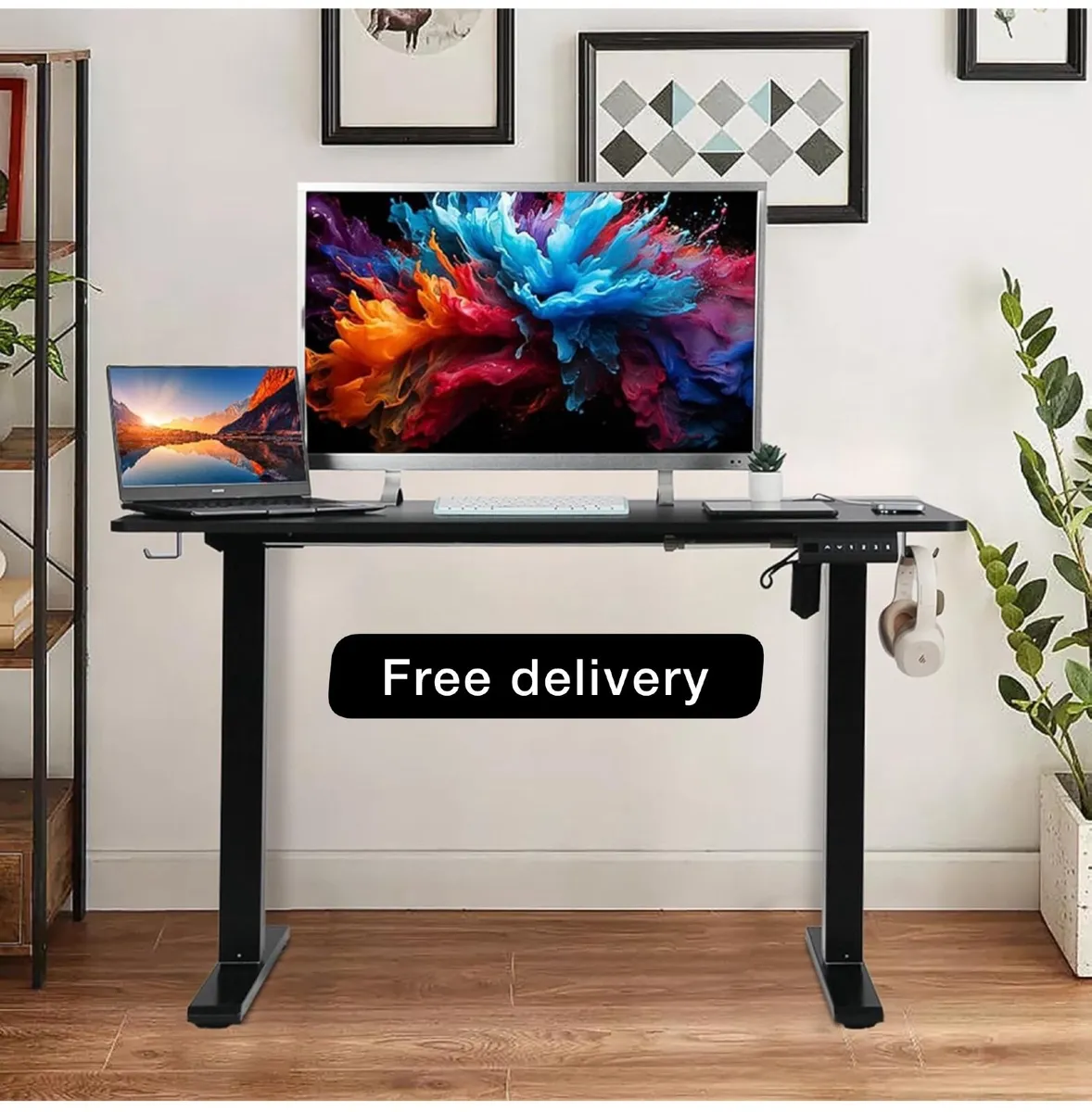 Height Adjustable Standing Desk, 120 x 60cm - Image 1