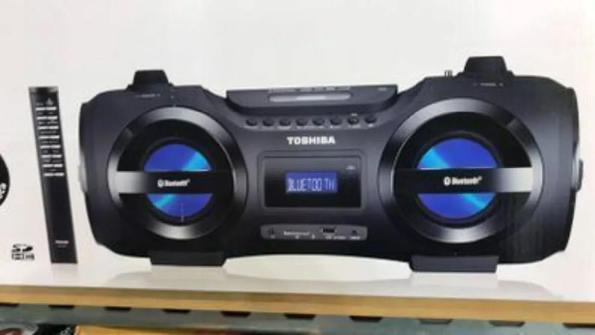 Portable CD Player Boombox CD With Remote Bluetoot - Image 1